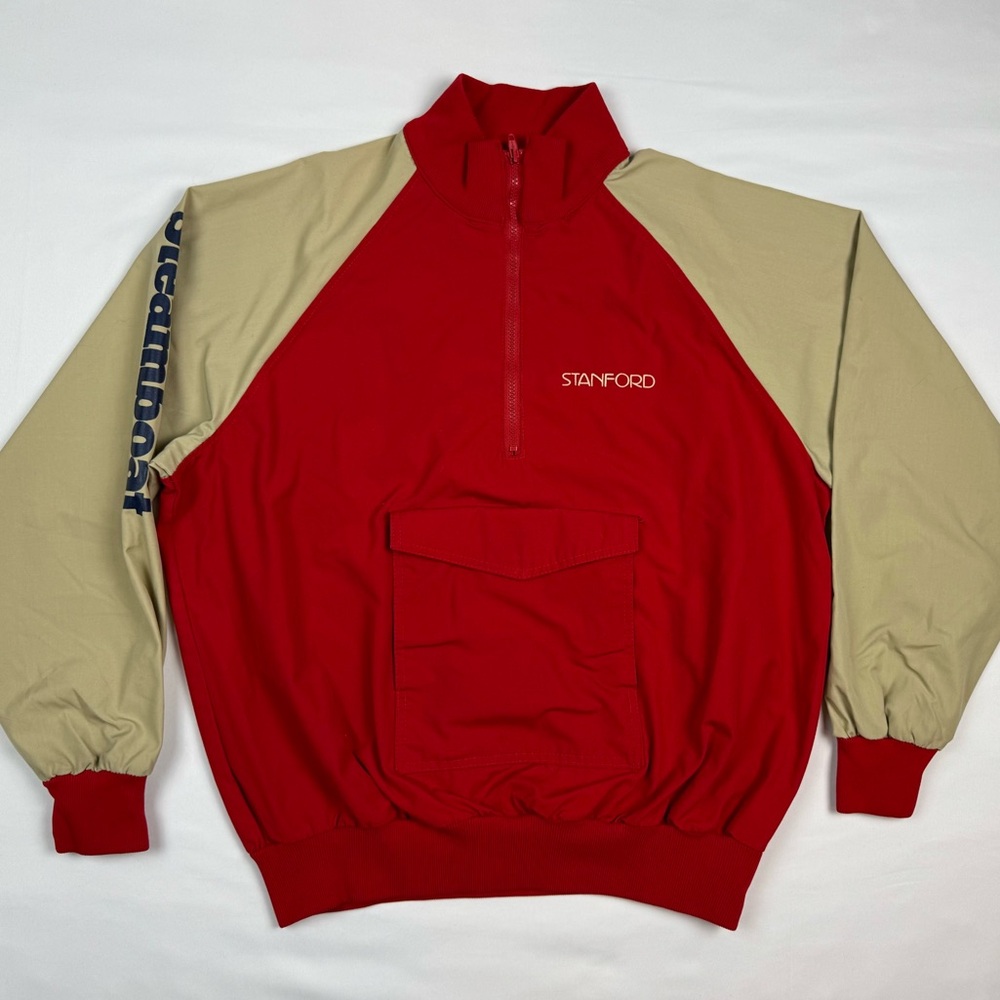 Vtg Downers Stanford University Mens Anorak Bomber Jacket Sz Large Steamboat A3